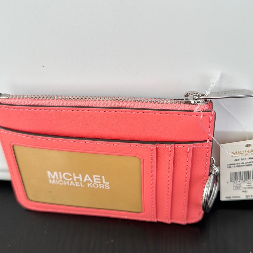 Michael Kors Jet set travel coin pouch ID key zip - Picture 3 of 8